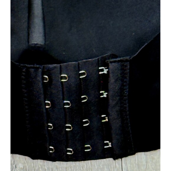 Black Bandeau Strapless XL Bra Padded Support Seamless Bralette Wireless Comfort - Picture 3 of 4